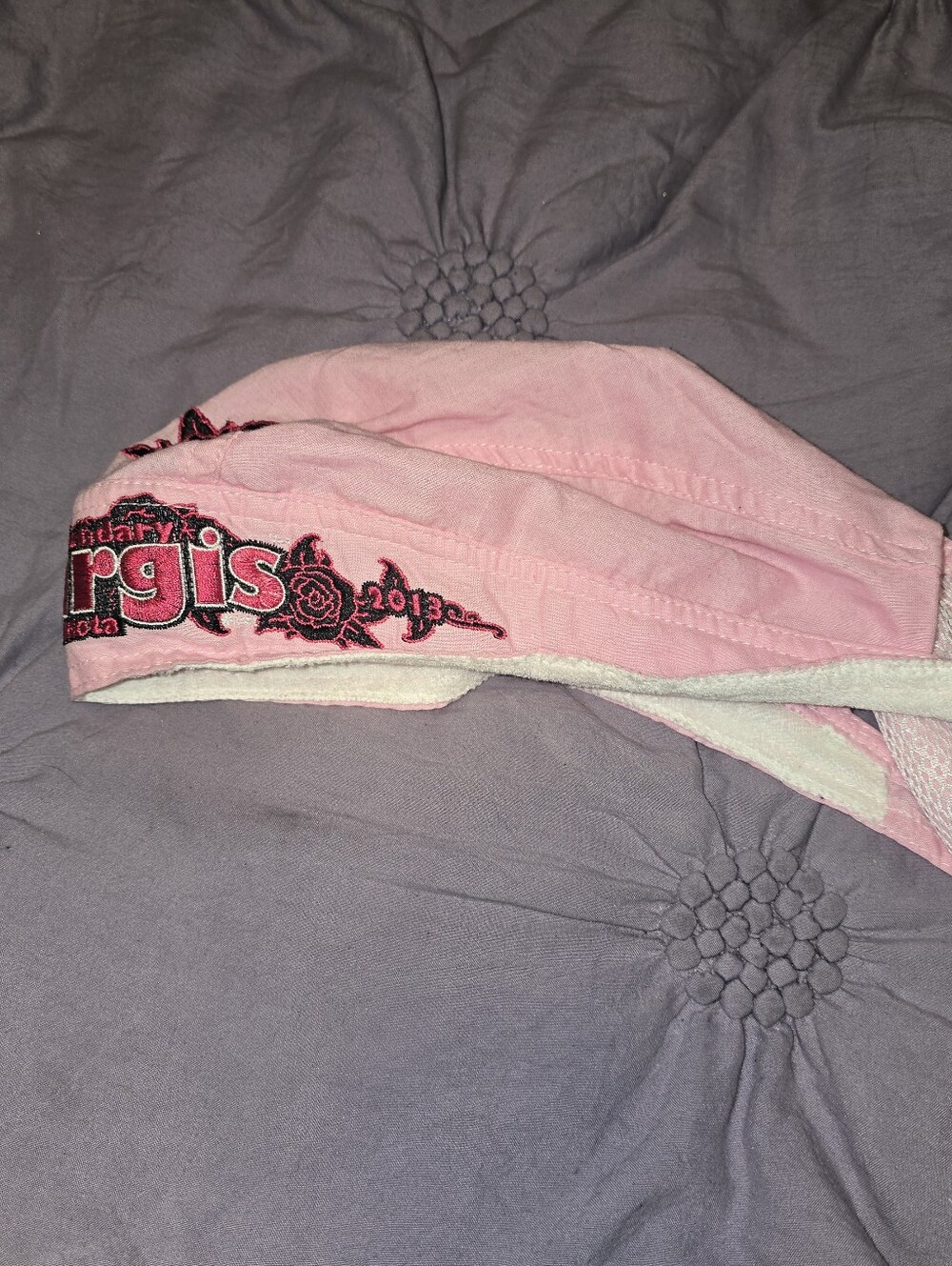 💖 Sturgis 2013 Pink Biker Head Wrap / Skull Cap 💖